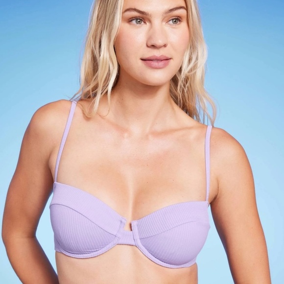 Women's Shade & Shore Swim Shade & Shore Ribbed Underwire Bikini Top - Picture 2 of 4